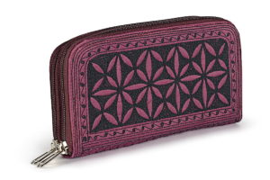 UangZipWalletLargeBurgundyBlack